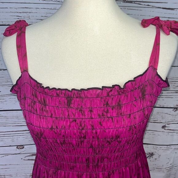 Boho Floral Mini Tie Dye Summer Dress - Picture 3 of 7